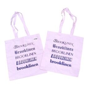 2 Brooklinen Canvas Tote Bag Logo Reusable Grocery Shopper